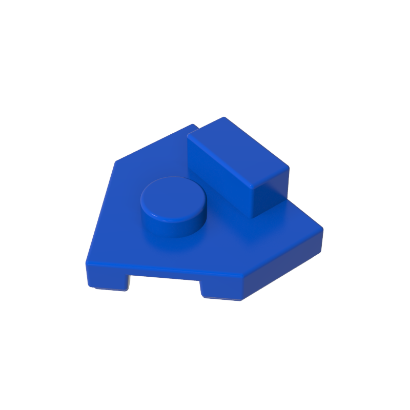 Plate Special 2 x 2 Wedge, Center Stud, 1 x 1/2 Raised Tab - Color ID 50