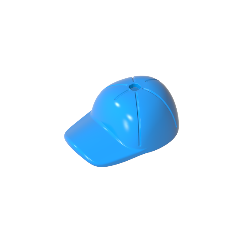 Hat / Cap Short Curved Bill with Seams and Hole on Top
