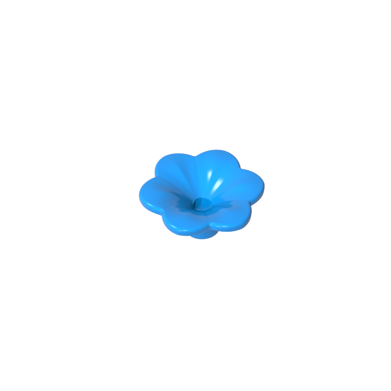 Plant, Outdoor Accessory Kit, Flower with 6 Rounded Petals and Pin
