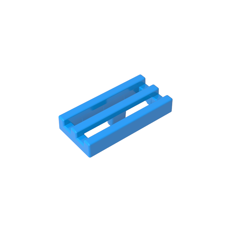Tile Special 1 x 2 Grille with Bottom Groove