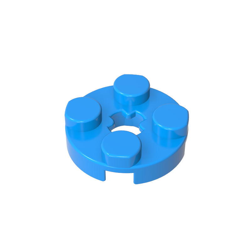 Plate Round 2 x 2 with Axle Hole Type 1 (+ Opening)