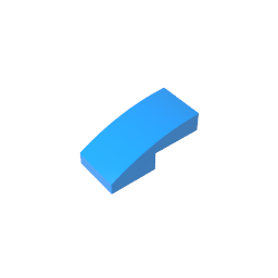 Slope Curved 2 x 1 No Studs [1/2 Bow]