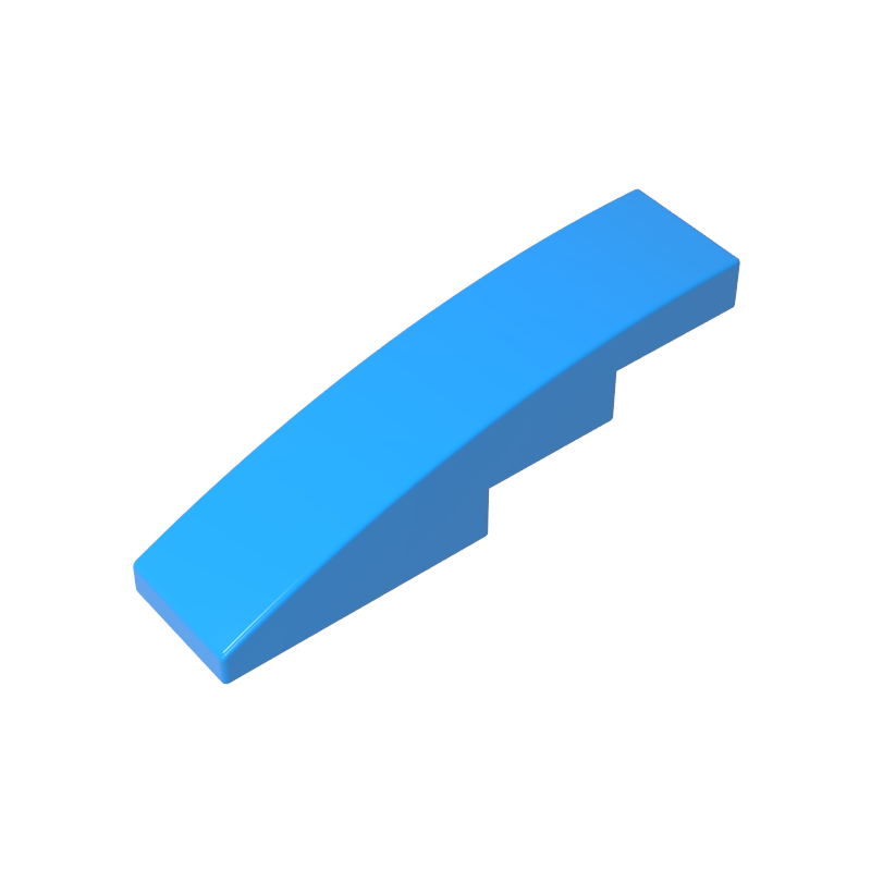 Slope Curved 4 x 1 No Studs [Stud Holder with Symmetric Ridges]