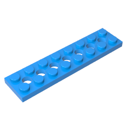 Technic Plate 2 x 8 [7 Holes]