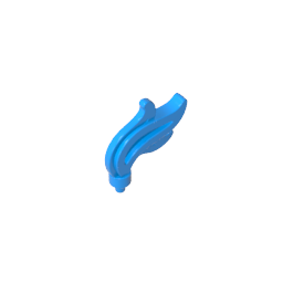Headwear Accessory Plume / Feather / Flame Triple Point - Color ID 51