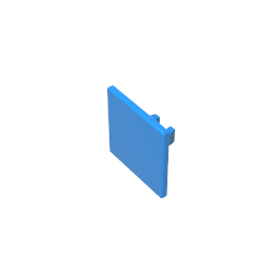 Road Sign Clip-on 2 x 2 Square [Thick Open O Clip] - Color ID 51