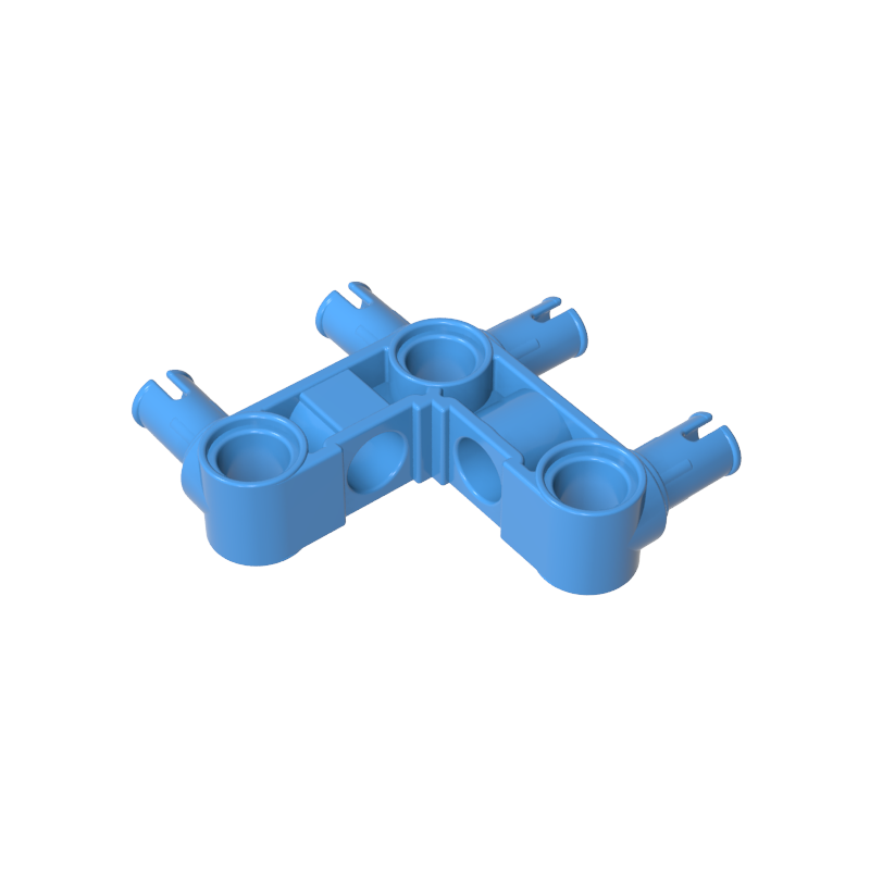 Technic Pin Connector Hub Perpendicular 3 x 3 Bent with 4 Pins (Pin Ridges Across Part)