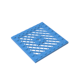 Plate Special 8 x 8 with Grille [Hole in Center]