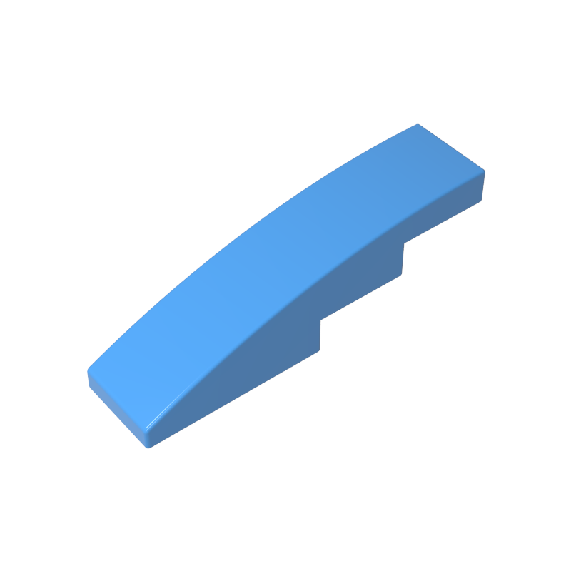 Slope Curved 4 x 1 No Studs [Stud Holder with Symmetric Ridges]
