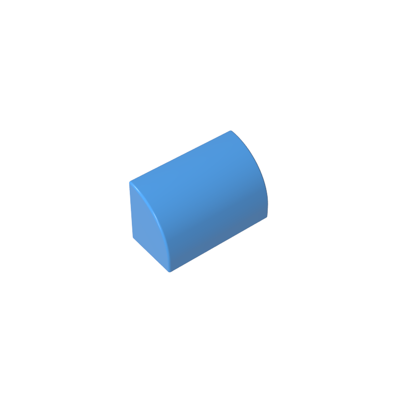 Brick Curved 1 x 2 x 1 No Studs - Color ID 52