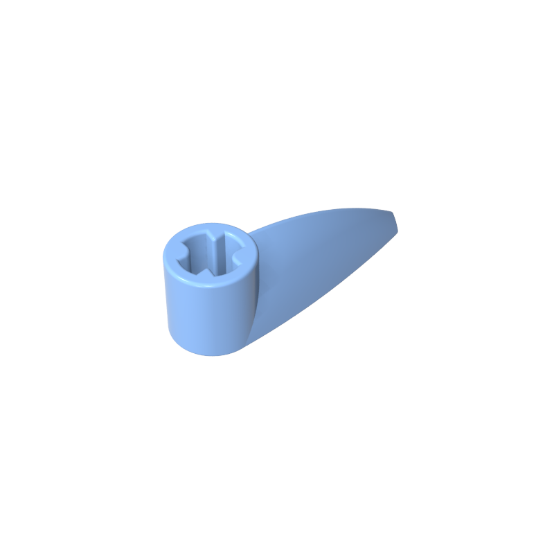 Technic Tooth 1 x 3 with Axle Hole [Rounded Underside]
