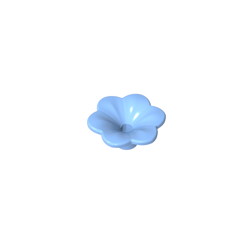 Plant, Outdoor Accessory Kit, Flower with 6 Rounded Petals and Pin