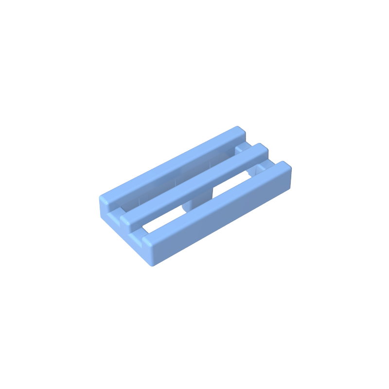 Tile Special 1 x 2 Grille with Bottom Groove