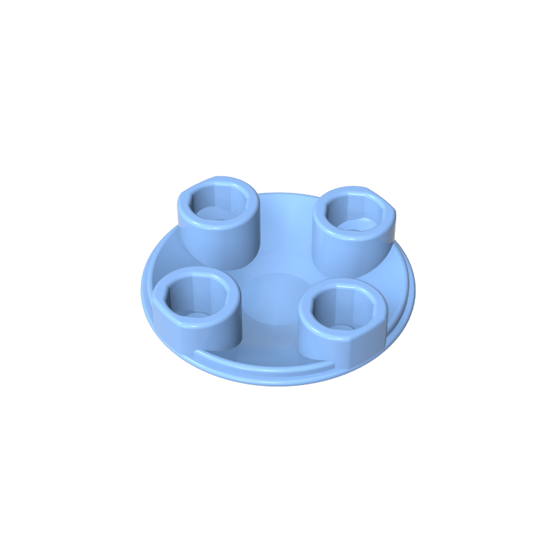 Plate Round 2 x 2 with Rounded Bottom [Boat Stud]