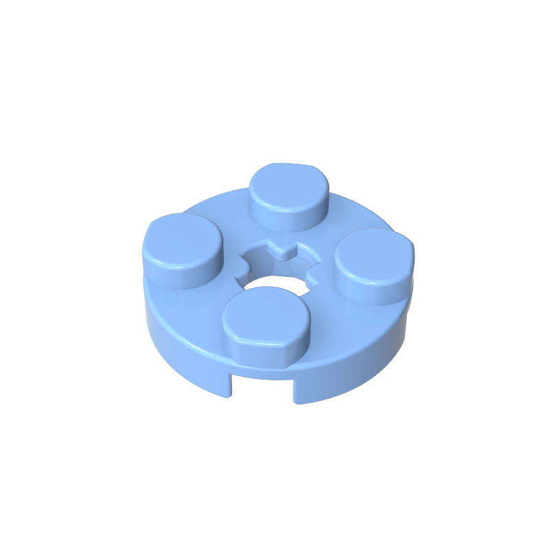 Plate Round 2 x 2 with Axle Hole Type 1 (+ Opening)