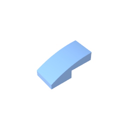 Slope Curved 2 x 1 No Studs [1/2 Bow]