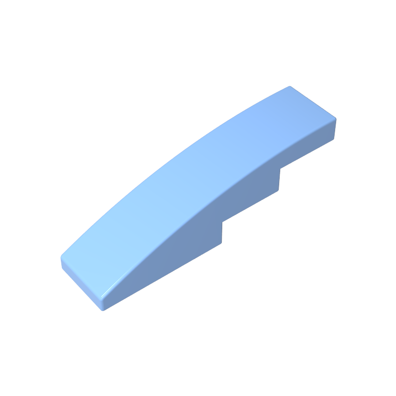Slope Curved 4 x 1 No Studs [Stud Holder with Symmetric Ridges]