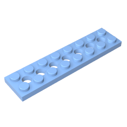 Technic Plate 2 x 8 [7 Holes]