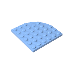 Plate Round Corner 6 x 6