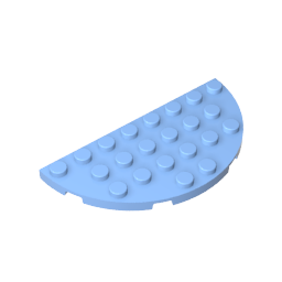 Plate Round Half 4 x 8