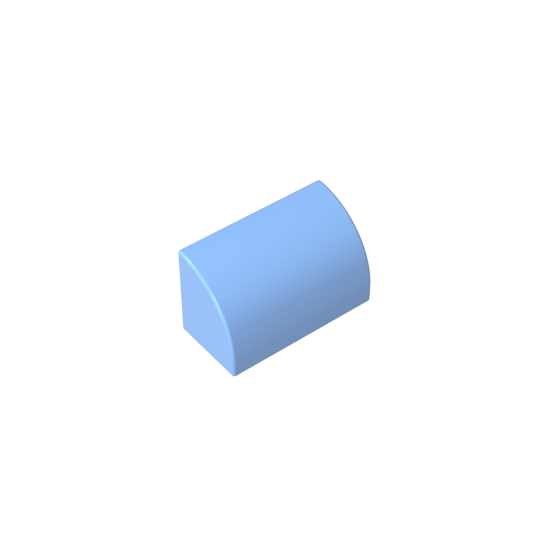 Brick Curved 1 x 2 x 1 No Studs - Color ID 53
