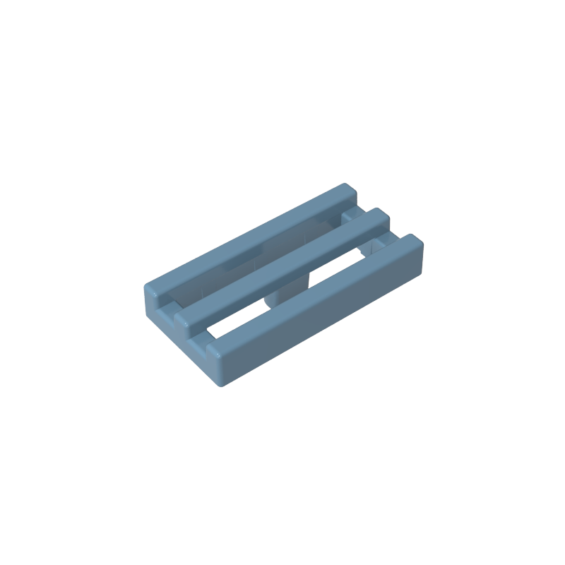 Tile Special 1 x 2 Grille with Bottom Groove