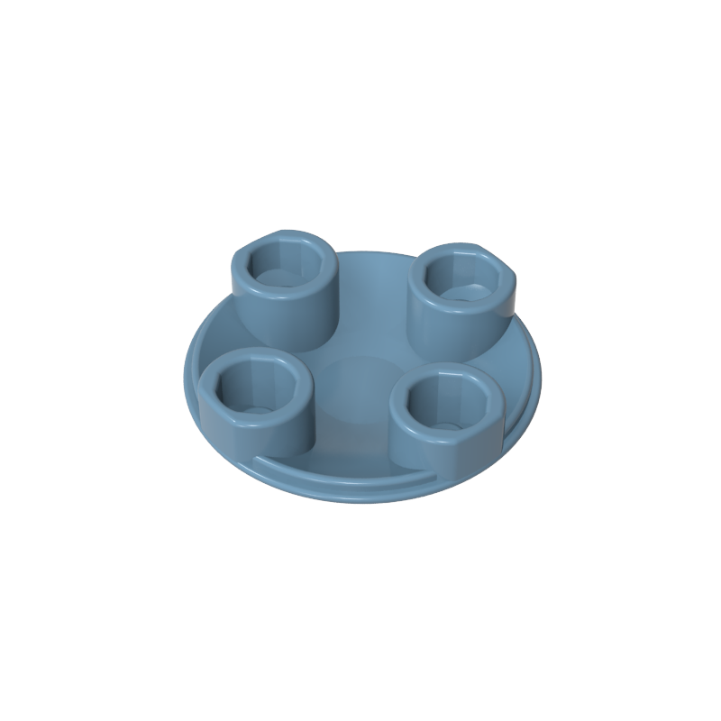 Plate Round 2 x 2 with Rounded Bottom [Boat Stud]