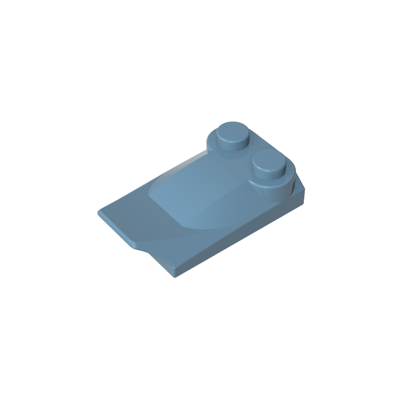 Wedge Curved 2 x 3 x 2/3 Two Studs, Wing End - Color ID 54