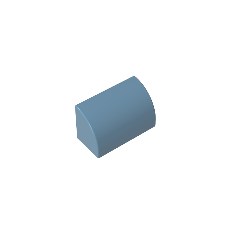 Brick Curved 1 x 2 x 1 No Studs - Color ID 54