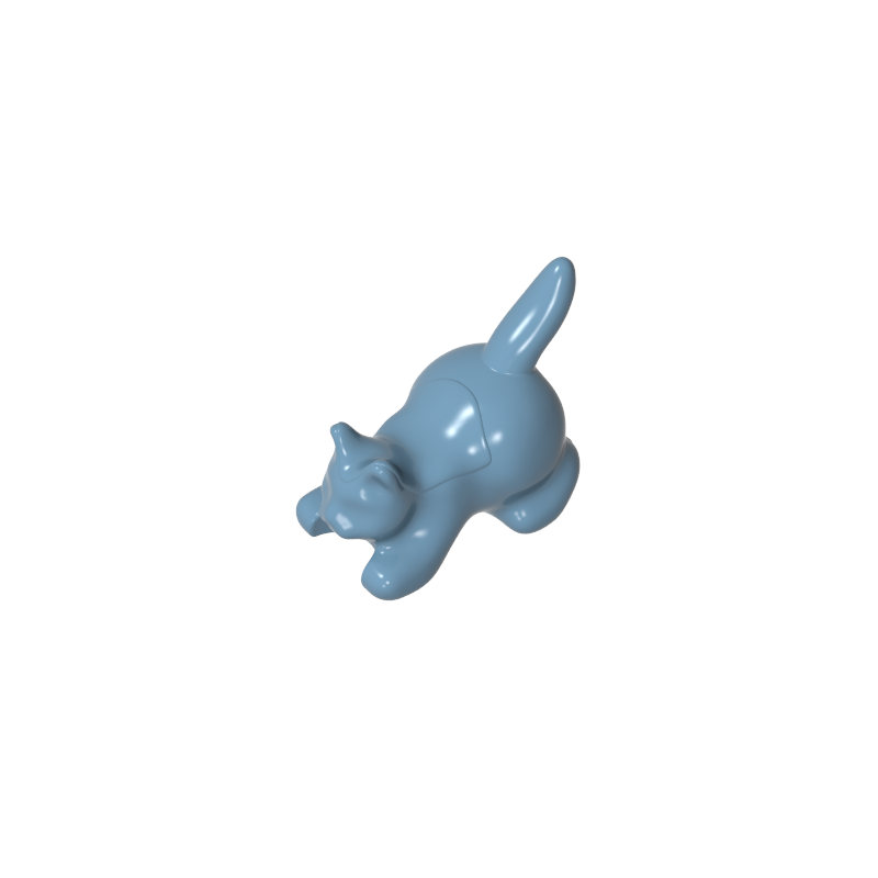 Animal, Cat, Kitten Crouching [Plain] - Color ID 54