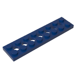 Technic Plate 2 x 8 [7 Holes]