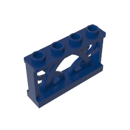 Fence Ornamented 1 x 4 x 2 with 4 Studs - Color ID 55