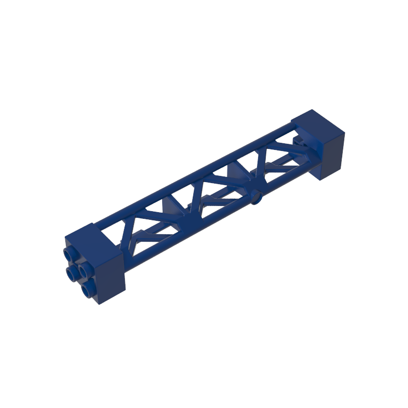 Support 2 x 2 x 10 Girder Triangular Vertical - Type 3 - Axle Hole, 3 Posts - Color ID 55