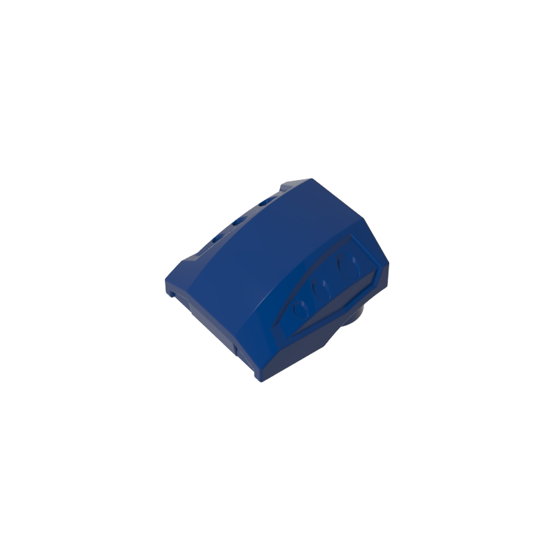 Slope Curved 2 x 2 No Studs - 3 Recessed Side Ports