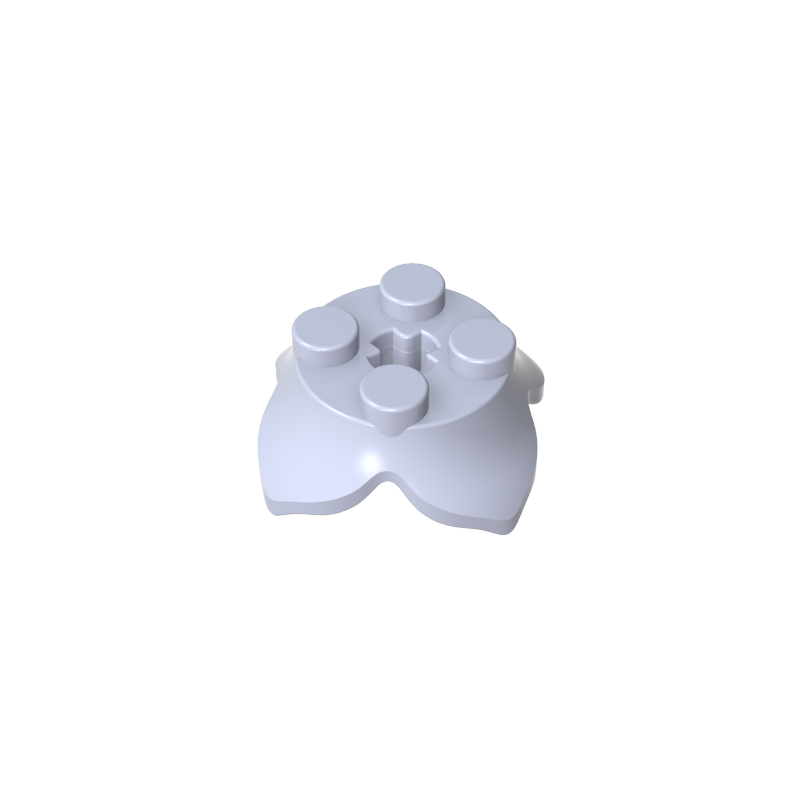 Plant, Leaves, Round 2 x 2 x 2/3 with + Axle Hole and 4 Leaf Extensions