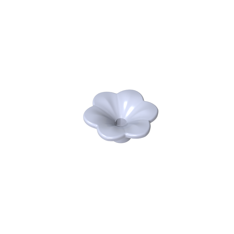 Plant, Outdoor Accessory Kit, Flower with 6 Rounded Petals and Pin