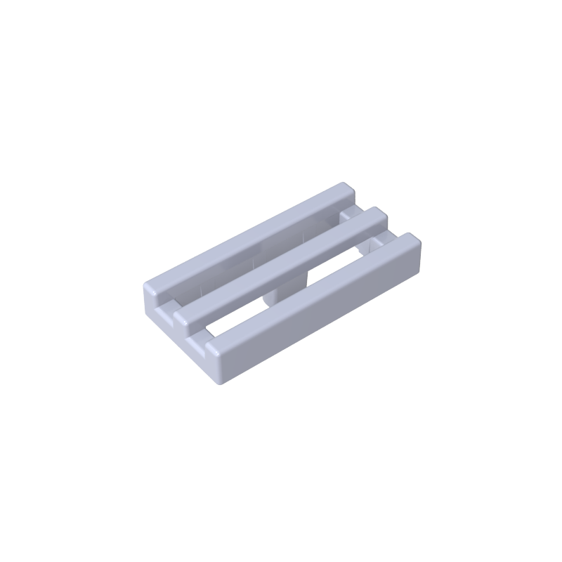 Tile Special 1 x 2 Grille with Bottom Groove