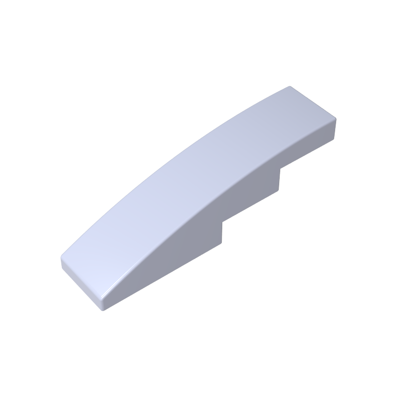 Slope Curved 4 x 1 No Studs [Stud Holder with Symmetric Ridges]