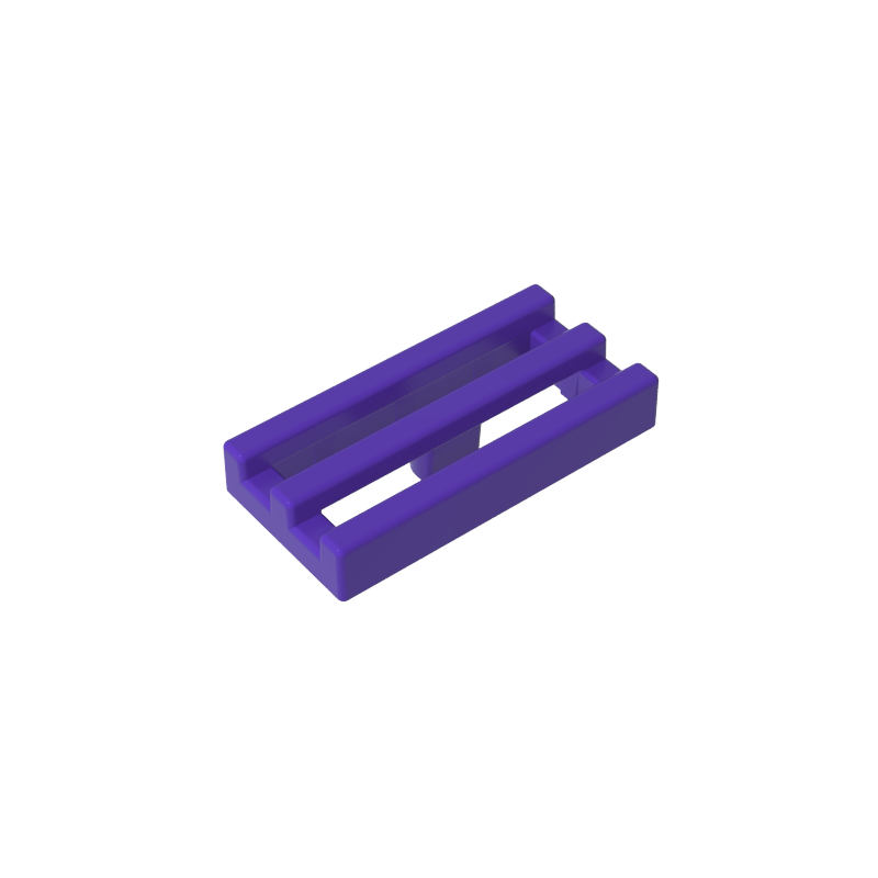 Tile Special 1 x 2 Grille with Bottom Groove