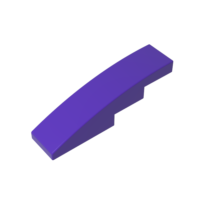 Slope Curved 4 x 1 No Studs [Stud Holder with Symmetric Ridges]