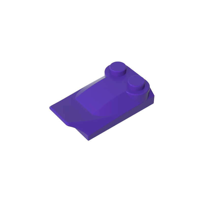Wedge Curved 2 x 3 x 2/3 Two Studs, Wing End - Color ID 60