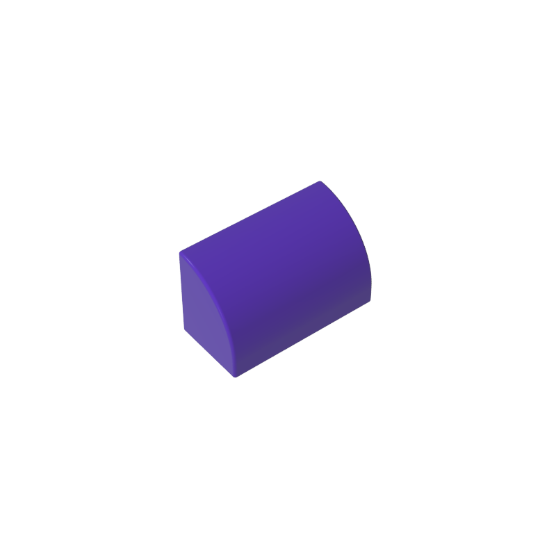 Brick Curved 1 x 2 x 1 No Studs - Color ID 60