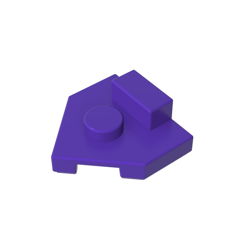 Plate Special 2 x 2 Wedge, Center Stud, 1 x 1/2 Raised Tab - Color ID 60