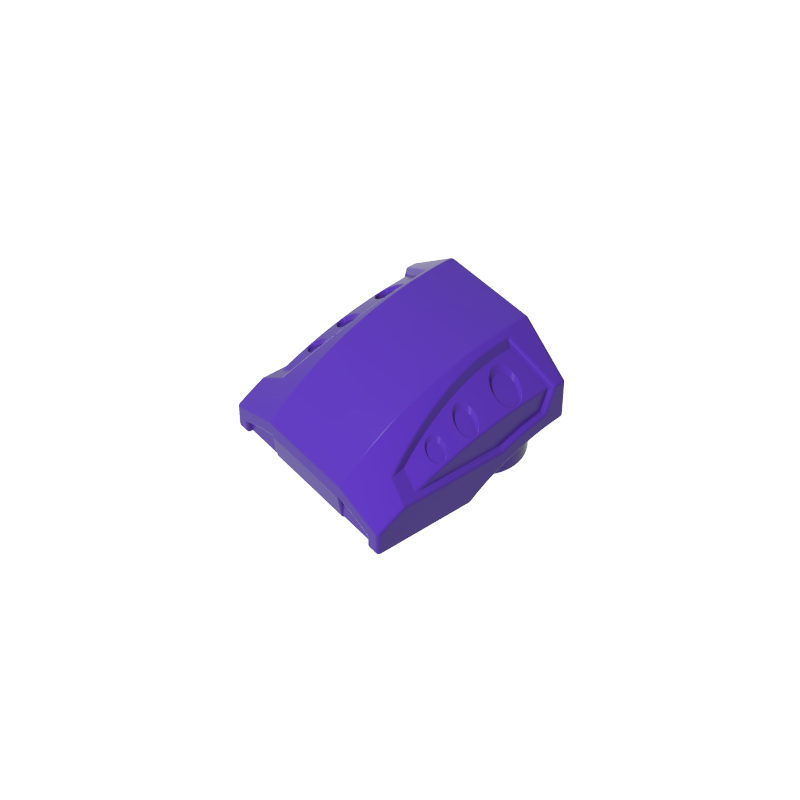 Slope Curved 2 x 2 No Studs - 3 Recessed Side Ports - Color ID 60