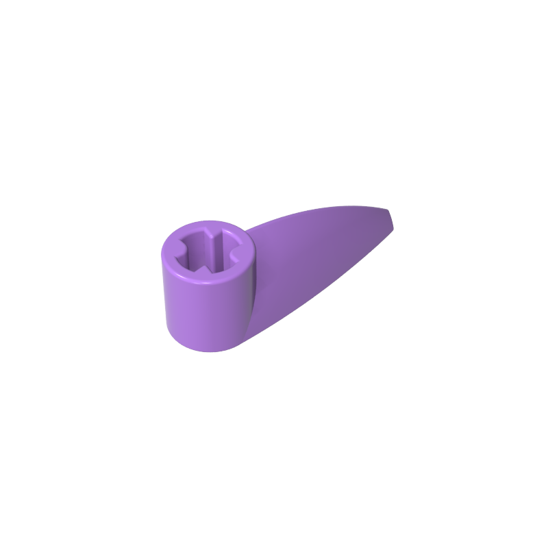 Technic Tooth 1 x 3 with Axle Hole [Rounded Underside]