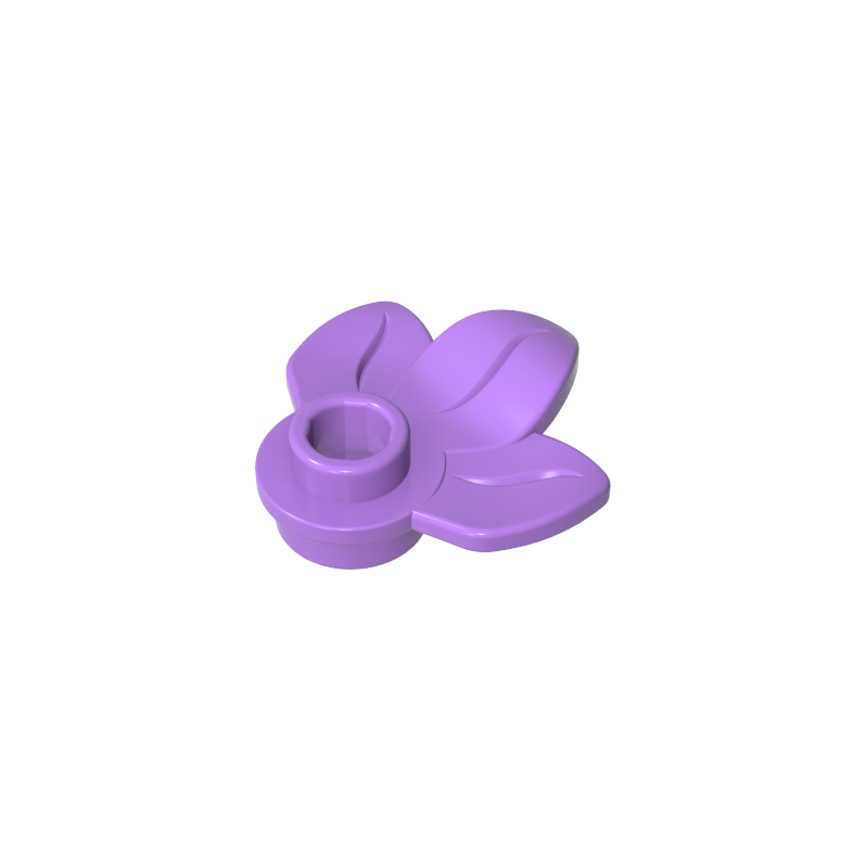 Plant, Plate 1 x 1 Round with 3 Leaves