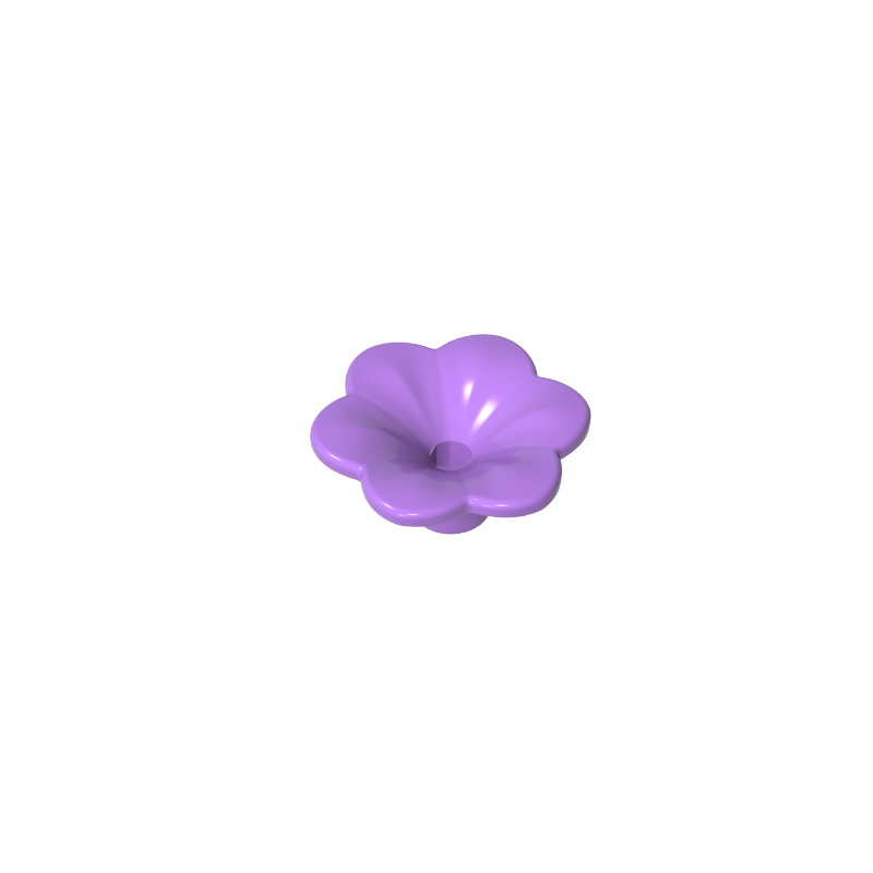 Plant, Outdoor Accessory Kit, Flower with 6 Rounded Petals and Pin