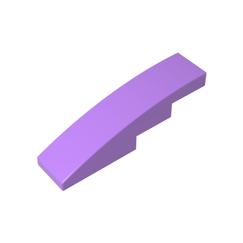 Slope Curved 4 x 1 No Studs [Stud Holder with Symmetric Ridges]