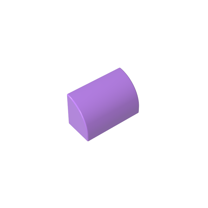 Brick Curved 1 x 2 x 1 No Studs - Color ID 62