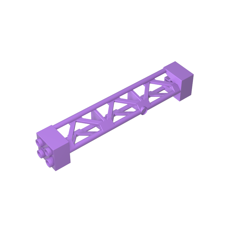 Support 2 x 2 x 10 Girder Triangular Vertical - Type 3 - Axle Hole, 3 Posts - Color ID 62